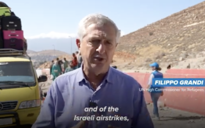 UN High Commissioner for Refugees, Filippo Grandi at Lebanon-Syria border